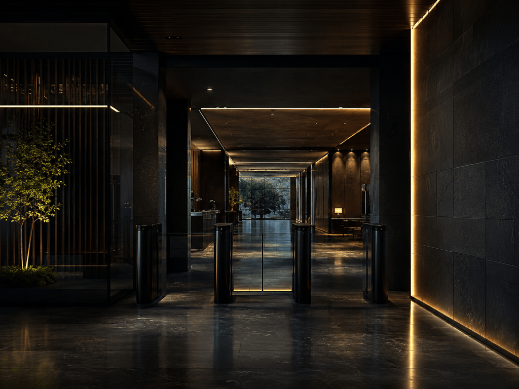 Controlled-access workplace entrance supporting workplace violence prevention and emergency preparedness